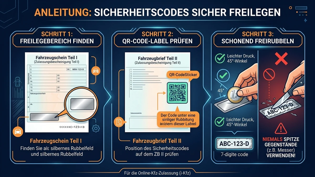 Infografik: Sicherheitscodes sicher freilegen in 3 einfachen Schritten